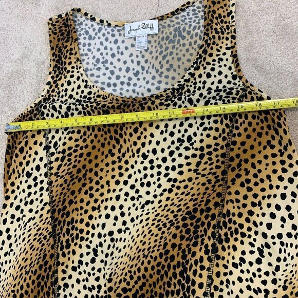 𝅺JOSEPH Ribkoff leopard print sleeveless asymmetrical blouse top Sz 10 NWOT - Picture 11 of 12